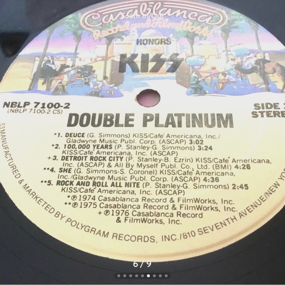 Kiss - Double Platinum - 1978 Casablanca - POLYGRAM 824 155-1 M-1 LP VINYL ALBUM - Picture 6 of 9
